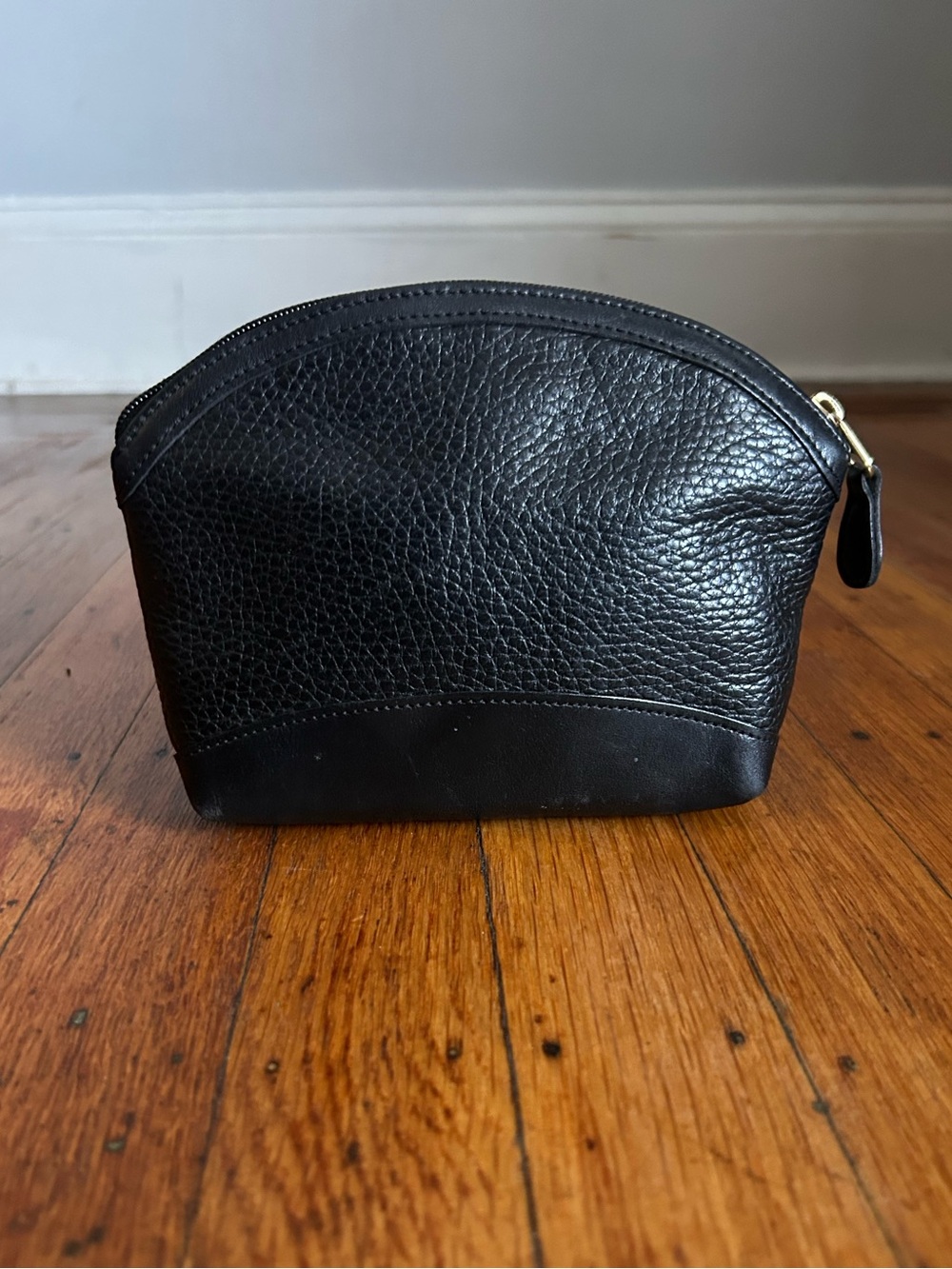Coach Vintage Pebbled Leather Black Cosmetic Bag
